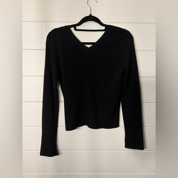 LOFT Black V-Neck Cardigan Sweater - Picture 2 of 5
